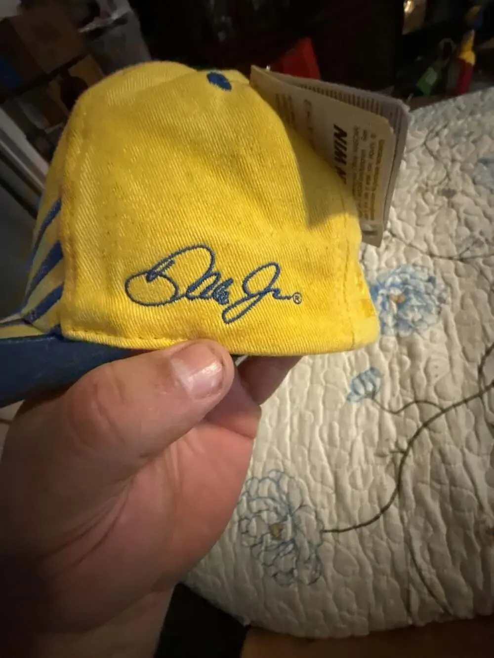 Vintage Dale Earnhardt #3 NASCAR Yellow and Blue Baseball Cap